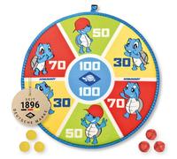 Schildkröt Juego de Dardos Blandos | Diana con Impresión a Doble Cara Ø 38 cm | 6 Bolas Adherentes para Niños y Familias | Juego de Dardos Seguro para Interior y Exterior