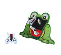 Schildkröt Juego de Lanzamiento “Alimenta a la Rana” | Incluye 3 Moscas + 1 Abeja como Discos voladores | para Interior y Exterior | Fomenta coordinación y precisión