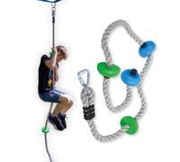 Schildkröt Rope, Cuerda de Escalada para Niños a Partir de 5 Años, Incluye 4 Escalones, Fijación Fácil a la Jungle Line o Columpios, Color, (970712)
