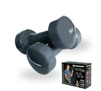 Schildkröt Mancuernas Vinilo 2x1kg | Juego de Pesas para Fitness, Rehabilitación y Entrenamiento Funcional | Revestimiento Antideslizante | Color Antracita