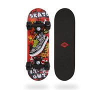 Schildkröt Mini-Skateboard 17", Tabla de Madera 43 x 13 cm, Ruedas de Plástico 50 x 30 mm, Diseño: Skate It Out, 510610