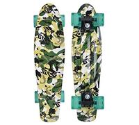 Schildkröt Retro Skateboard Free Spirit, Tabla Premium con Diseño Fresco en la Plataforma, Luces LED