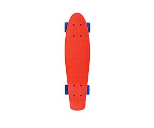Schildkröt Retro Skateboard, Tabla Premium en Plástico PP Resistente y Duradero, ABEC7, Ejes de Aluminio, Ruedas de PU, Soporte Antideslizante, Color: Rojo, 510702
