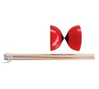 Schildkröt Schildkröt-970136 Diabolo, Hecho de Polietileno Elástico Rojo, Eje Metálico, 2 Palos de Madera, Incluye Cordón e Instrucciones, Color, (schildkroet-funsports_970136)