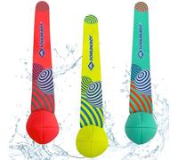 Schildkröt Set de 3 Pelotas de Buceo de Neopreno con Cola | Juguetes Acuáticos para Niños | Diseño Colorido y Suave | Ideal para Piscina y Playa | Apto para Niños a Partir de 6 Años