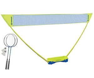 Schildkröt Set de Bádminton Compact, Incluye Red, 2 Raquetas y 2 Volantes, en un Práctico Estuche de Plástico, 970992