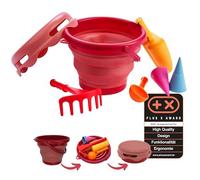 Sand SCHILDKRÖT® 7in1 Toys Juego de cubos plegables, rojo