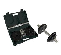 Schildkröt Set de Mancuernas 10 kg Barra Cromo 30 cm Discos Hierro Fundido