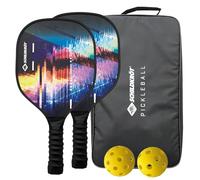 Schildkröt® Pickleball set con 2 raquetas, 1 pelota de interior y 1 de exterior, 1 bolsa de transporte, para jugadores principiantes y avanzados