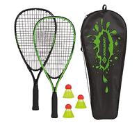 Schildkröt Speed Badminton Set| 2 Raquetas de Aluminio Ligero | 3 Volantes Estables al Viento | Bolsa de Transporte Incluida | Ideal para Exterior