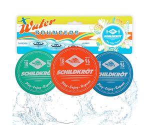 Schildkröt Water Bouncers de Neopreno, 3 Cojines Rellenos de Silicona Que Saltan sobre la Superficie del Agua, Ø55 mm, Gran Diversión para la Piscina y el Mar