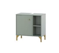 Schildmeyer 154240 Ando - Armario para Lavabo, Color Verde Pistacho/Dorado, 60,2 x 33 x 60,3 cm