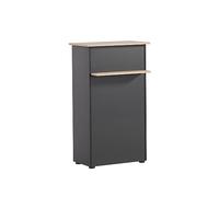 Schildmeyer 155642 - Mueble de recepción, Acabado en Roble Artisan/Color Negro, 65,8 x 44 x 110,5 cm