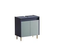 Schildmeyer 157032 Lovis - Armario bajo Lavabo Color Azul Noche/Azul grisáceo, 56,9 x 33 x 60,1 cm
