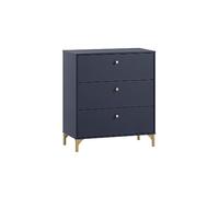 Schildmeyer Alfa 155478 - Cómoda Color Azul Noche/Dorado, 80 x 40 x 91,4 cm