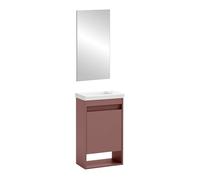 Schildmeyer Avio 160733 - Juego de baño de visitas (Lavabo y Espejo), Color Malva