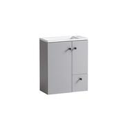 Schildmeyer Balto 157397 - Lavabo, Color Gris Platino, 50,0 x 25,0 x 60,0 cm