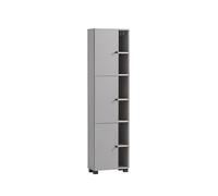 Schildmeyer Balto 157482 - Armario Alto, Gris Platino/Acabado en Roble Salvaje, 44,9 x 23,4 x 167,6 cm