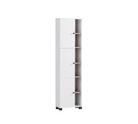 Schildmeyer Balto 157483 - Armario Alto Color Blanco Tiza/Acabado en Roble Salvaje, 44,9 x 23,4 x 167,6 cm