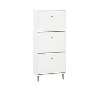 Schildmeyer Bjarne 158673 - Zapatero, Color Blanco Mate, 59,8 x 19,5 x 131 cm, Ahorra Espacio Gracias a su Poca Profundidad