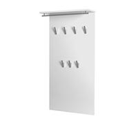 Schildmeyer Brisbane 133486, Perchero de Metal, Tablero aglomerado Revestido de Resina de melamina, Blanco Brillante, 60,0 x 20,5 x 120,5 cm