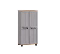Schildmeyer Jelda 154235 - Aparador Alto, Gris Platino/Acabado en Roble rústico, 59,8 x 32,6 x 116,9 cm