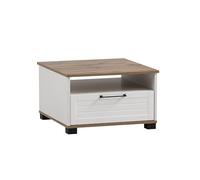 Schildmeyer Jelda - Mesa de Centro rústica, Color Blanco Mate, 60,2 x 60,2 x 38,2 cm (Ancho x Profundidad x Alto)