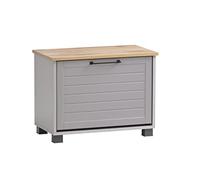 Schildmeyer Jelda - Zapatero, Compuesto de Madera, Gris Platino/Acabado en Roble rústico, 62 x 34,1 x 47,2 cm