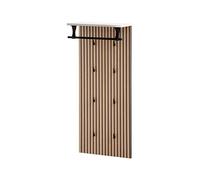 Schildmeyer Loft 157121 - Panel de ganchos, color blanco mate/aspecto de panel acústico, 50 x 20,9 x 110,6 cm