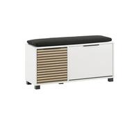 Schildmeyer Loft 157169 - Zapatero, Color Blanco Mate/Aspecto de Panel acústico, 98,4 x 33,1 x 47,2 cm