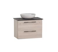 Schildmeyer Maxim 701842 - Lavabo redondo, acabado en roble arena / aspecto de mármol