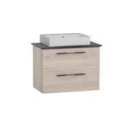 Schildmeyer Maxim 701844 - Lavabo cuadrado, acabado en roble arena / aspecto de mármol
