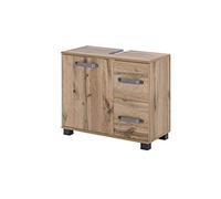 Schildmeyer Milan 134889 - Mueble para Lavabo, decoración de Roble rústico, 65 x 32 x 59 cm