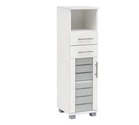 Schildmeyer Niko 105650 - Armario Midi, Color Blanco Perlado, 30,3 x 32,6 x 110,5 cm