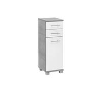 Schildmeyer Nitro 136973, Material de Madera, Gris Piedra/Blanco Mate, Mueble Midi