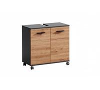Schildmeyer Palermo 157638 - Armario bajo Lavabo, Antracita/Acabado en Roble Artisan, 59,8 x 32,6 x 63,4 cm