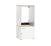 Schildmeyer Solea 702003 - Juego de Mueble para Lavadora y Armario Multiusos, Color Blanco Mate, 67,1 x 60 x 154,7 cm