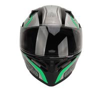 Schimer Casco de Moto Abatible con Gafas y Alerón | Carcasa de ABS, Diseño Ventilado Transpirable, Forro de Seguridad Incorporado, Protección Ocular UV, Conducción en Scooter