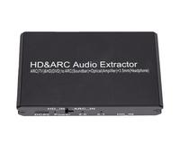 Schimer Extractor de ARC a Óptico 4K 60Hz 192kHz Dolby DTS 5.1 | Construcción de Aleación de Aluminio, Admite Entrada ARC y , Salida de óptica y de 3,5 Mm, Control Remoto de Volumen de TV
