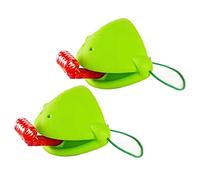 Schimer Juego de Lengua de Escritorio Impermeable para Interacción Entre e Hijos, 2 Unidades, Material Verde e Inodoro para un Juego Seguro