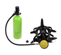 Schimer Portátil de Tanque de Buceo de 1L con Gafas Integrales para Aventuras de Entrenamiento (Verde)