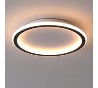 Schindora Lámpara de techo LED, plana de 24 W, color blanco cálido, 3000 K, 1500 LM, moderna, ultra fina, negra, redonda, Ø315 mm, para salón, cocina, comedor, pasillo, oficina