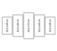 Schipper 605280901 Pintura por números, Marco de Aluminio, políptico 132 x 72 cm, Plata sin Cristal, para su Obra de Arte, fácil Montaje