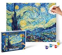 Schipper 609130816 - Pintura por números - Noche Estrellada a Vincent Van Gogh - Pinturas para Adultos, Incluye Pinceles y Pinturas acrílicas, 40 x 50 cm