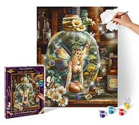 Schipper 609130843 - Cuadro para Pintar por números (40 x 50 cm), diseño de Hada de Las Mariposas