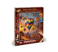 Schipper 609130858 - Pintura por números, Globos aerostáticos - Pintar imágenes para Adultos, Incluye Pinceles y Pinturas acrílicas, 40 x 50 cm