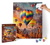 Schipper 609130858 - Pintura por números, Globos aerostáticos - Pintar imágenes para Adultos, Incluye Pinceles y Pinturas acrílicas, 40 x 50 cm