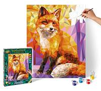 Schipper Pintura por números Polígono Art Fox Premium 40x50 cm con pinceles y pinturas acrílicas