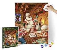 Schipper 609130890 Pintura por números - Panadería de Navidad - Pintar imágenes para adultos, incluye pinceles y pinturas acrílicas, 40 x 50 cm