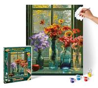 Schipper 609130905 Pintura por números, Amor de Flores, Cuadro para Adultos, Incluye Pincel y Pinturas acrílicas, 40 x 50 cm